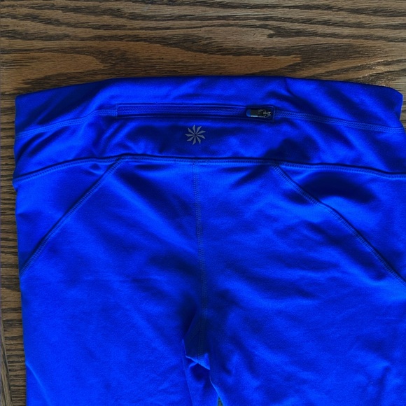 Athleta Vibrant Blue Women's Legging Capris with Back Zip Pocket Size S - Picture 7 of 8